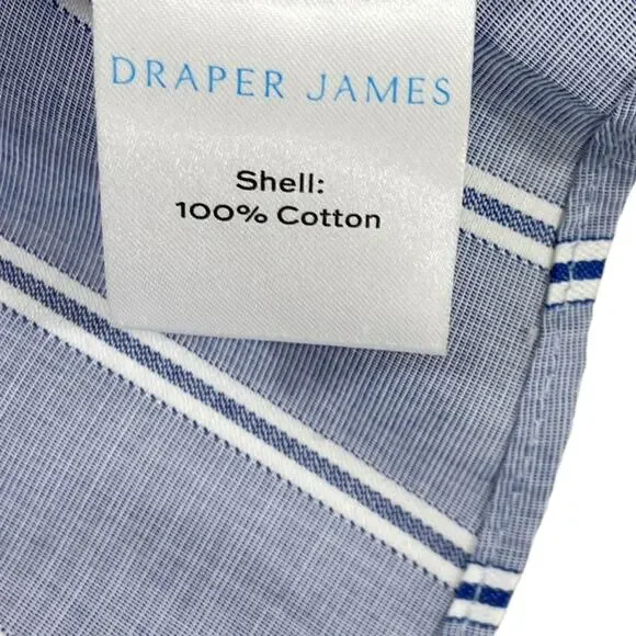 DRAPER JAMES Striped Ruffle Sleeve Belted Shirtdress women's size 10 - Picture 8 of 9